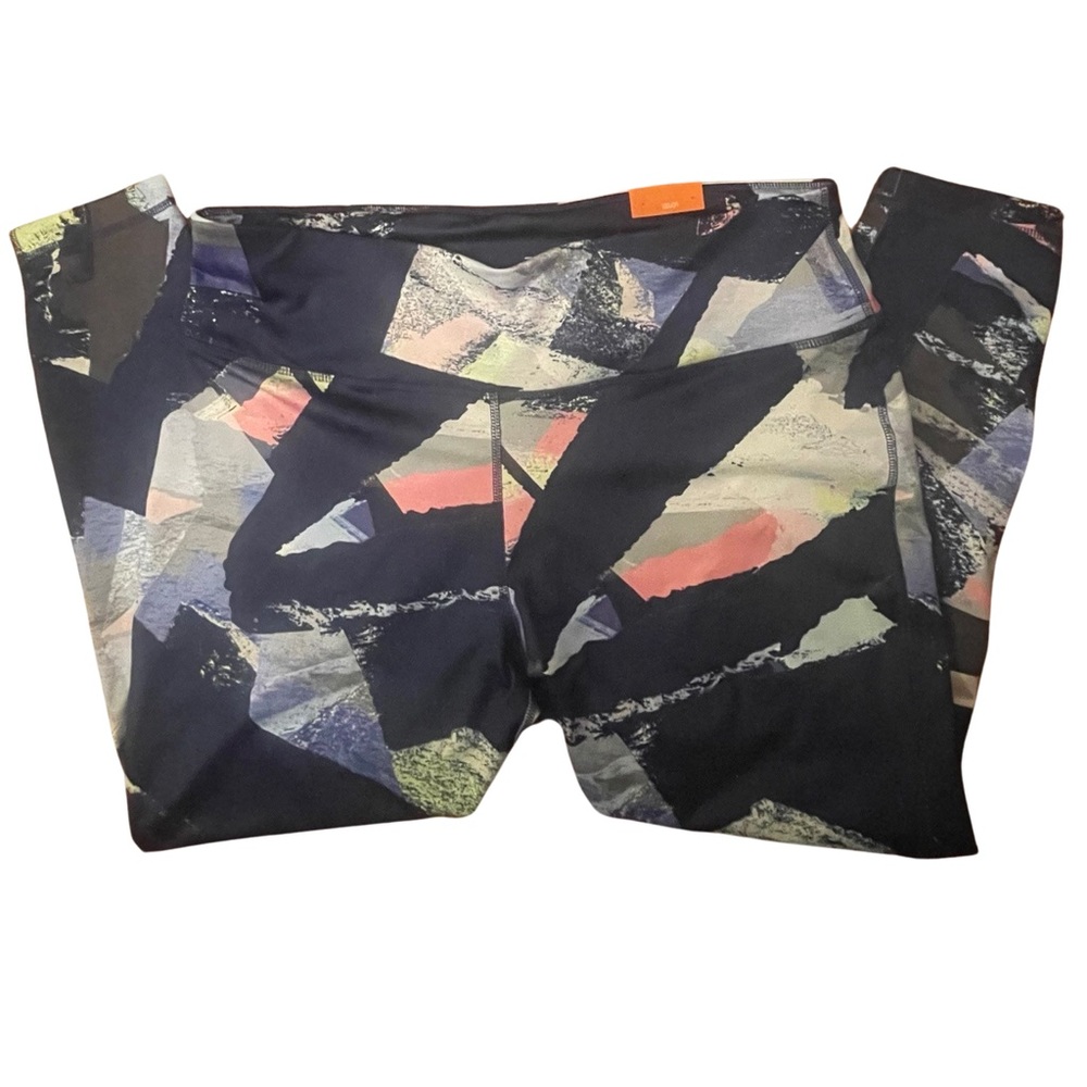 Blue Multicolored Zelos Workout Leggings size 2x NWT